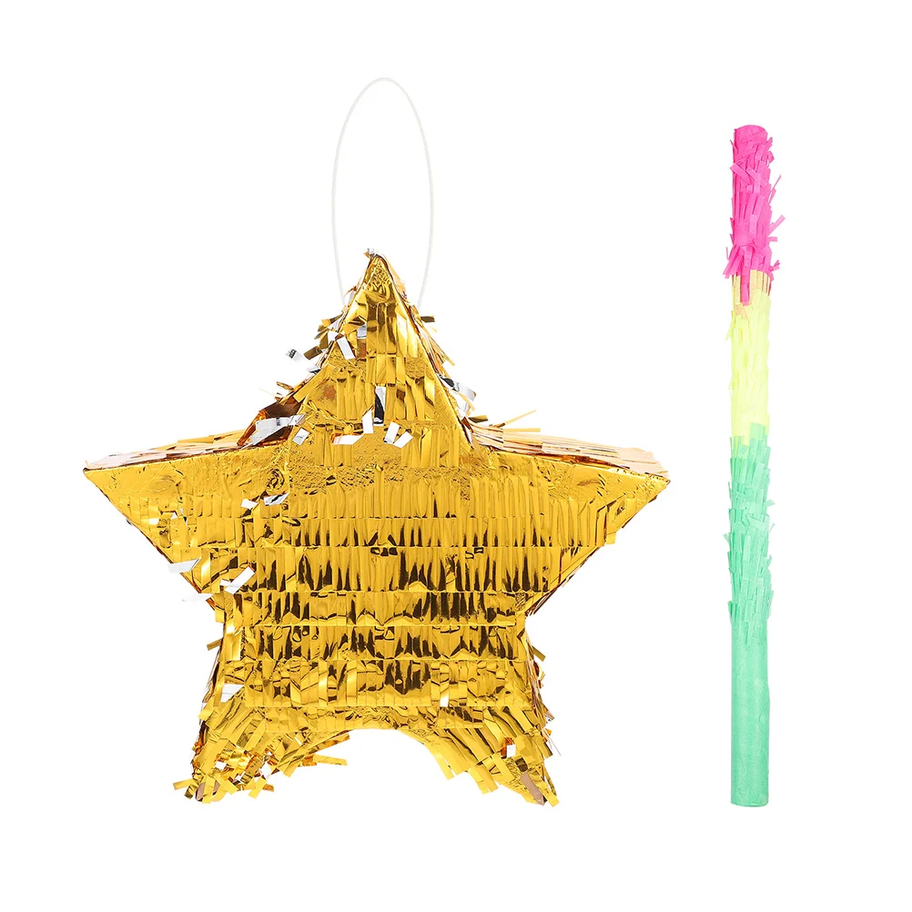 

Fiesta Golden Star Shaped Pinata Traditional Mexican Themed Pinata Pendant