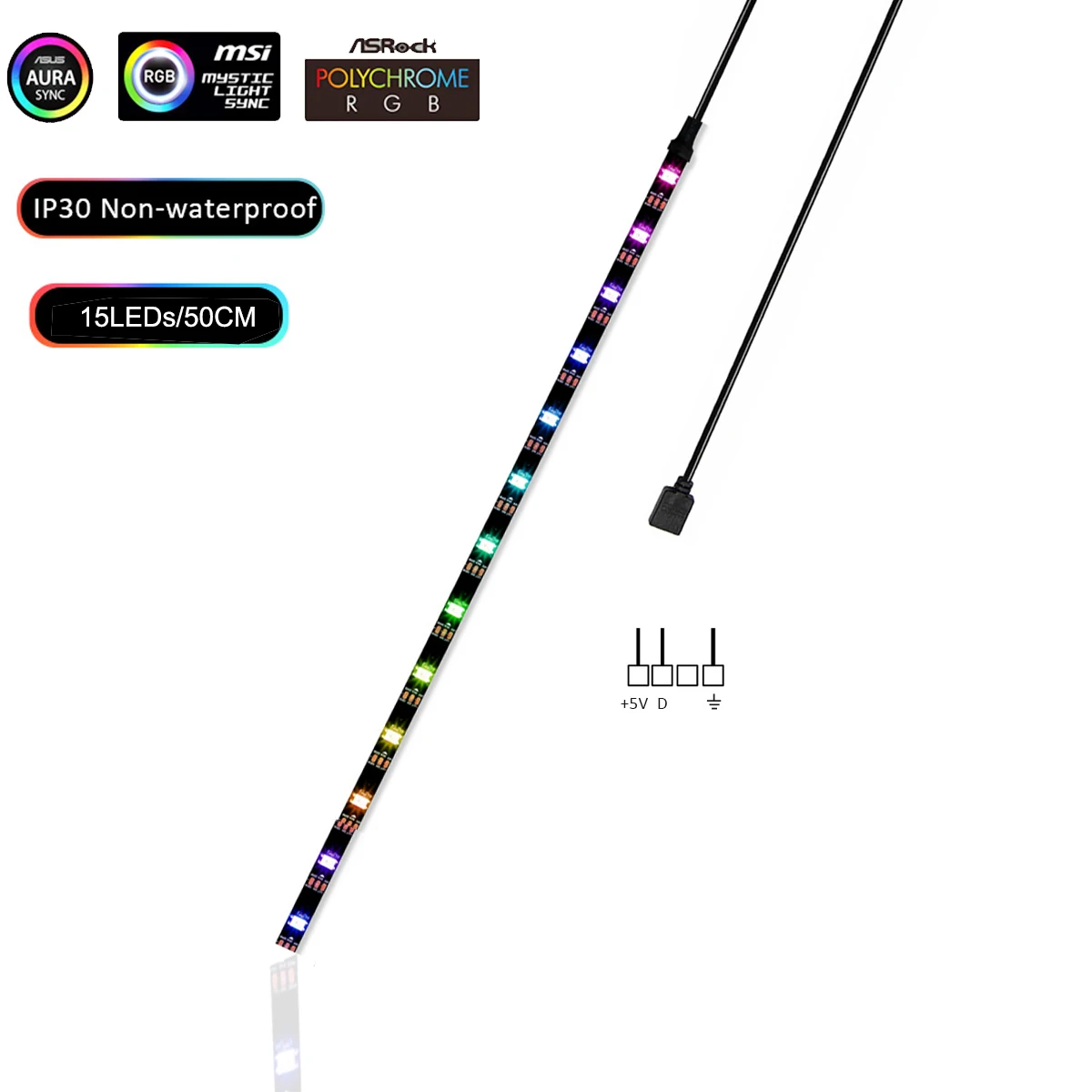 

YSRSAI RGB светодиодная лента 5В WS2812B для ПК