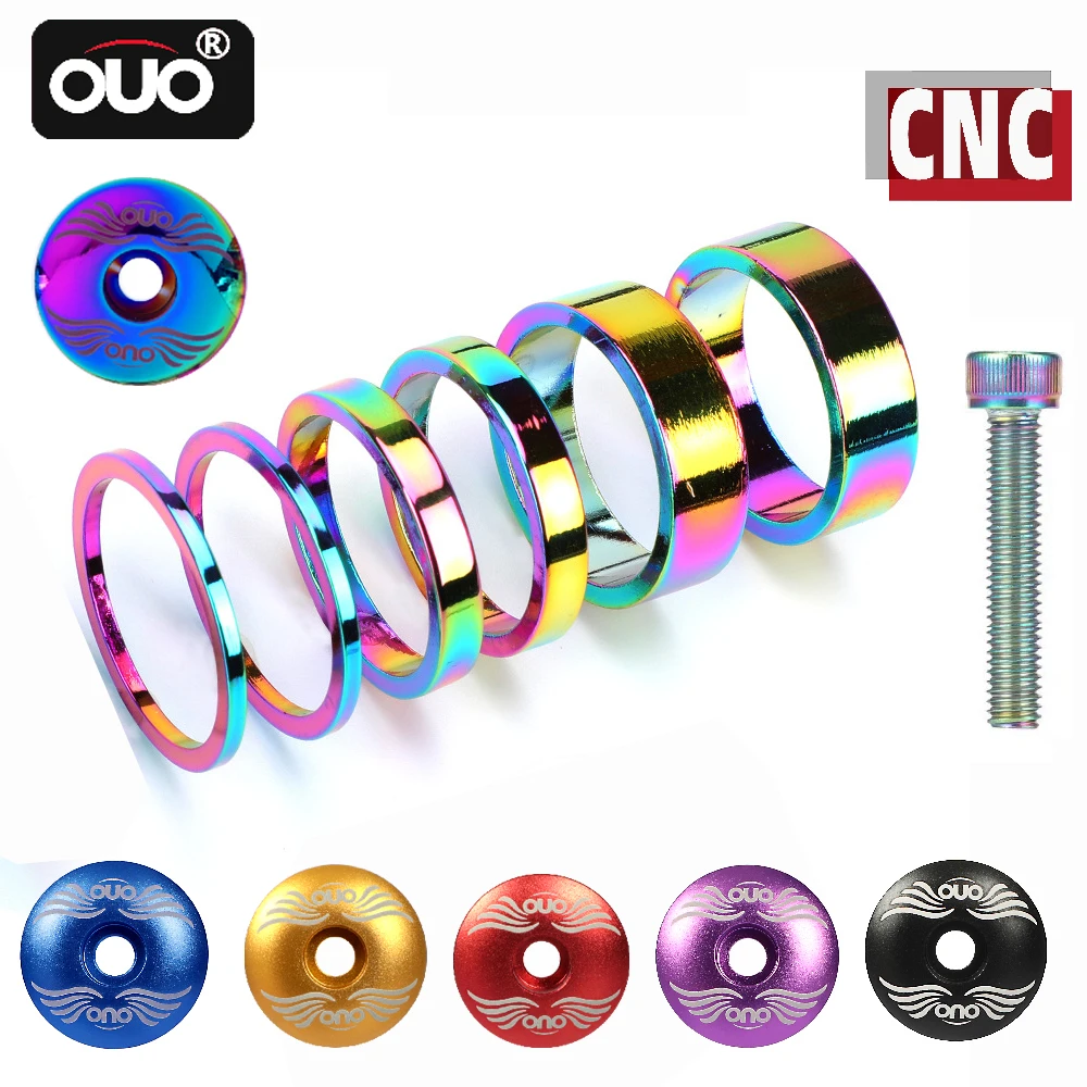 

OUO гарнитура ЧПУ Крышка верхняя крышка с болтом велосипедная крышка промежуточные кольца 1 1/8 крышка вилки 28,6 мм комплект промежуточных элементов для гарнитуры