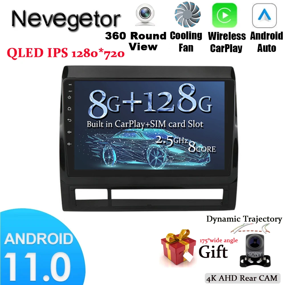 

Android 11 Car Radio GPS RDS DSP Multimedia Player For Toyota Tacoma 2/Hilux 2005 - 2013 Car stereo CarPlay NO DVD