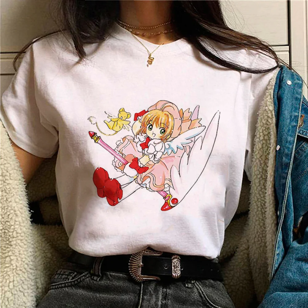 

cardcaptor Sakura Magic Girl t-shirts women manga tshirt girl comic 2000s y2k clothes
