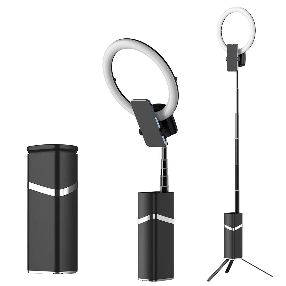 Foldable Outdoor Portable Photographic Lighting Video Camera Selfie Fill Lamp Studio Dimming Tripod Stand LED Ring Light