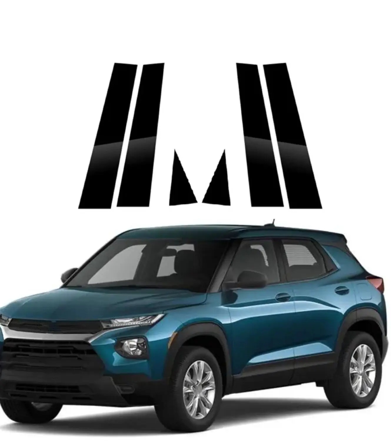 6 шт. автомобильные стойки для Chevrolet TrailBlazer 2021 2022 2023 полированная накладка на окно