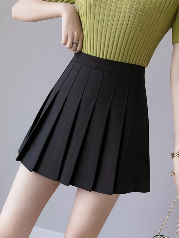

Sexy Women Pleated Skirt Summer High Waist Chic A Line Ladies Pink Mini Skirt Korean Zipper Preppy Style Girls Dance Skirts