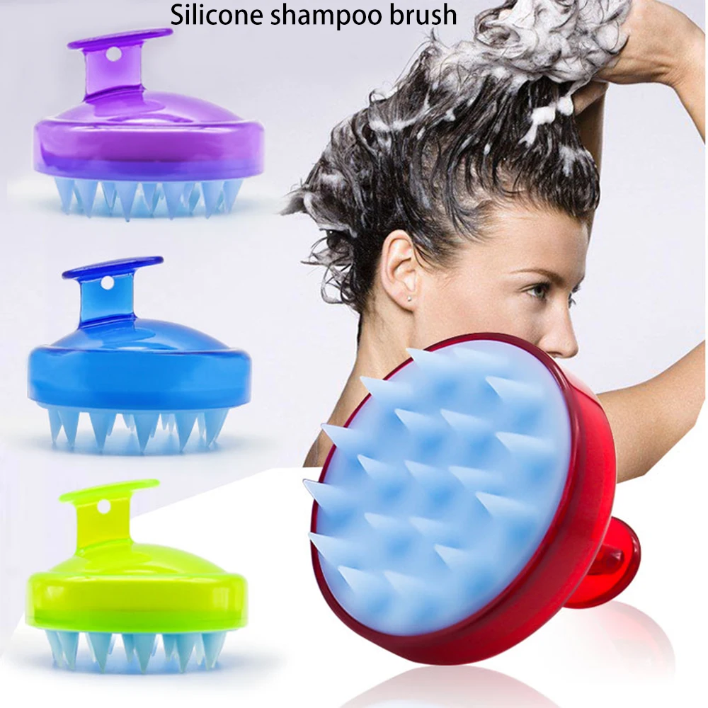 

Silicone Shampoo Scalp Home portable Hair Shower Brush Bath Hair Shower Massage Brush Comb Spa Slimming Brush Hair Tool