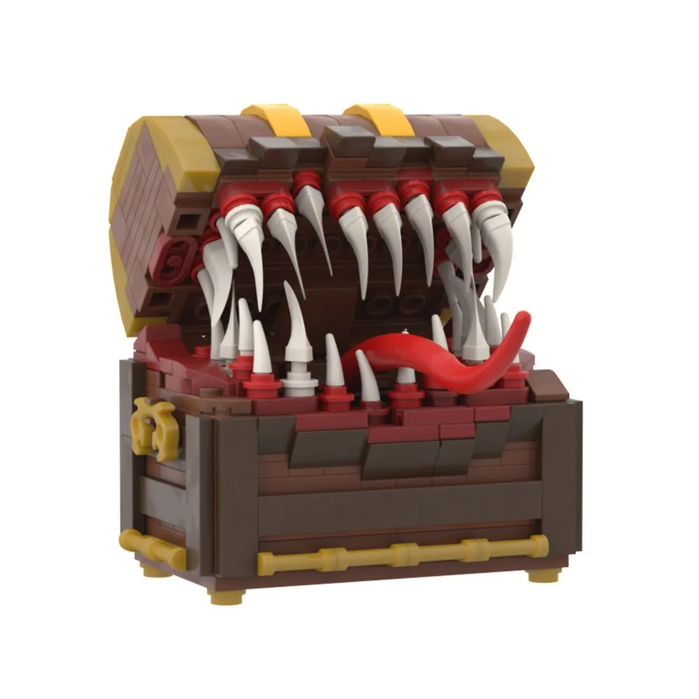 

Wholesale Chest Game Box Fast Shipping MOC Mimics Treasure Monster Protect The Animals Building Blocks Toys for Children Gifts