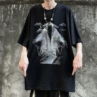 harajuku t shirt aesthetic gothic punk cartoon short sleeve o neck tops women 2022 new summer loose oversized t shirt clothes