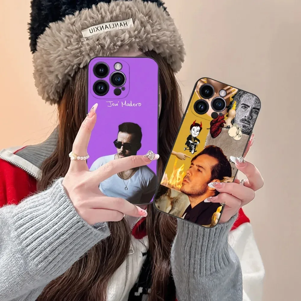 Jose M-Madero Singer Phone Case For iPhone 16 15 14 13 12 11 Plus Pro Max XS X XR SE Mini 8 7 Soft Silicone Black Cover