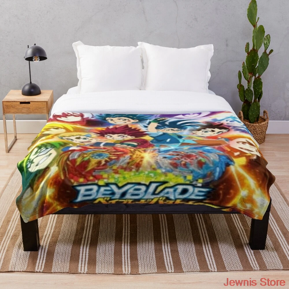 

BEYBLADE Blanket Snowflake Wool Blanket Coral Fleece Bedspread Blankets Portable Blanket