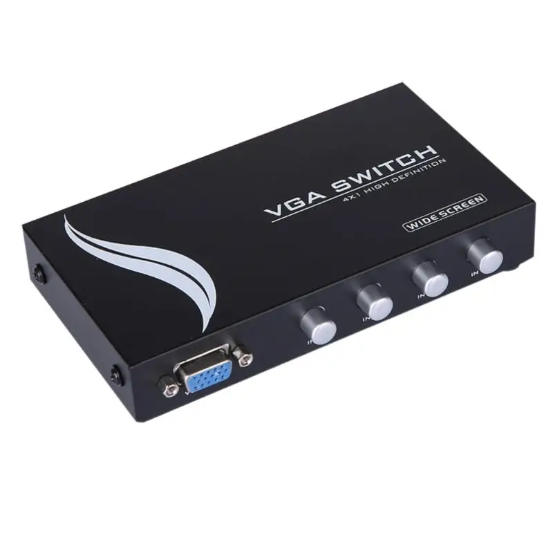 

VGA switcher 4 into 1 out of 4 mouth VGA switcher sharing four into a high-definition widescreen