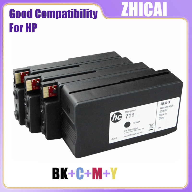 Для HP 711 для HP711 совместимый с DesignJet T120 T520 T530 сменный чернильный картридж