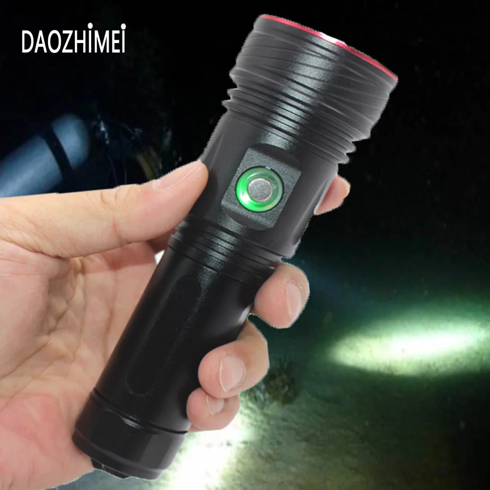 

Powerful XHP70.2 LED Diving Flashlight Dive Fill Lights IPX8 Underwater Waterproof Scuba Dive torch100M Portable Flashlights