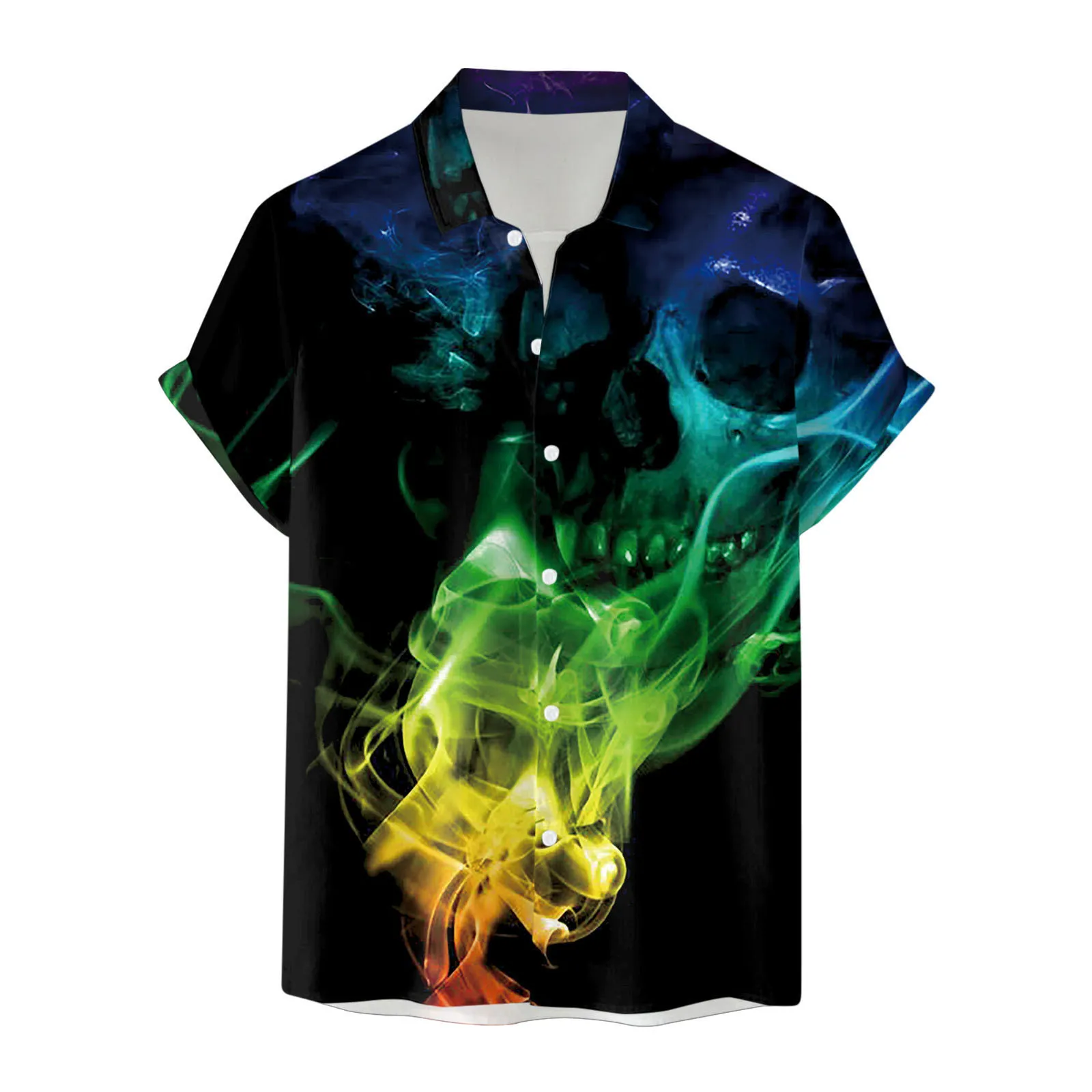 

Funny 3d Hawaiian Shirt Men Casual Short Sleeve Button Down Collar Beach Shirts Tops