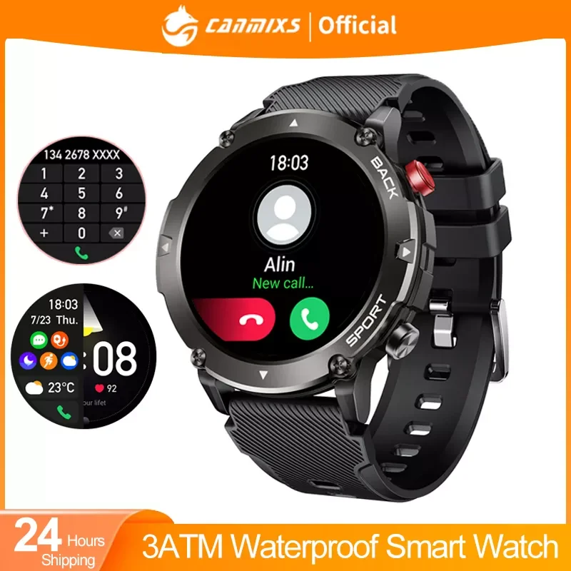 

C21 Rugged Smart 3ATM Waterproof Sport Fitness Tracker Bluetooth Call Smartwatch 2022 Outdoor