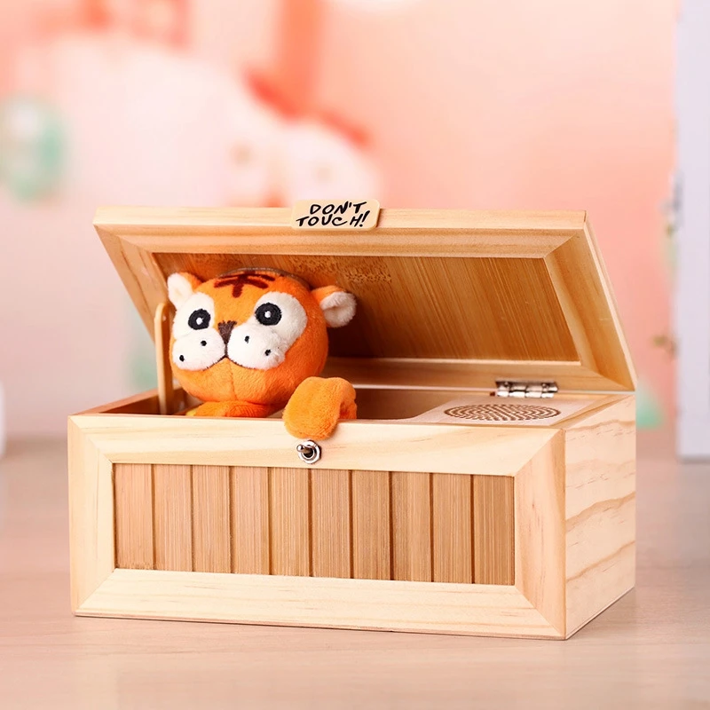 

New Electronic Useless Box With Sound Cute Tiger Toy Gift Stress-Reduction Desk