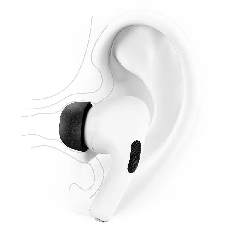 Фото Амбушюры из пены с эффектом памяти для Airpods Pro/Pro2, беспроводные Bluetooth наушники, чехлы для ушей, шапки, подушечки для наушников, вкладыши, 2 шт./пара №4