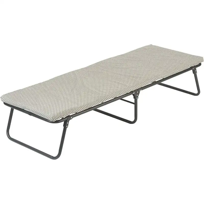 

Кроватка для кемпинга с поролоновым ковриком, 26x13x75 дюймов, зеленая