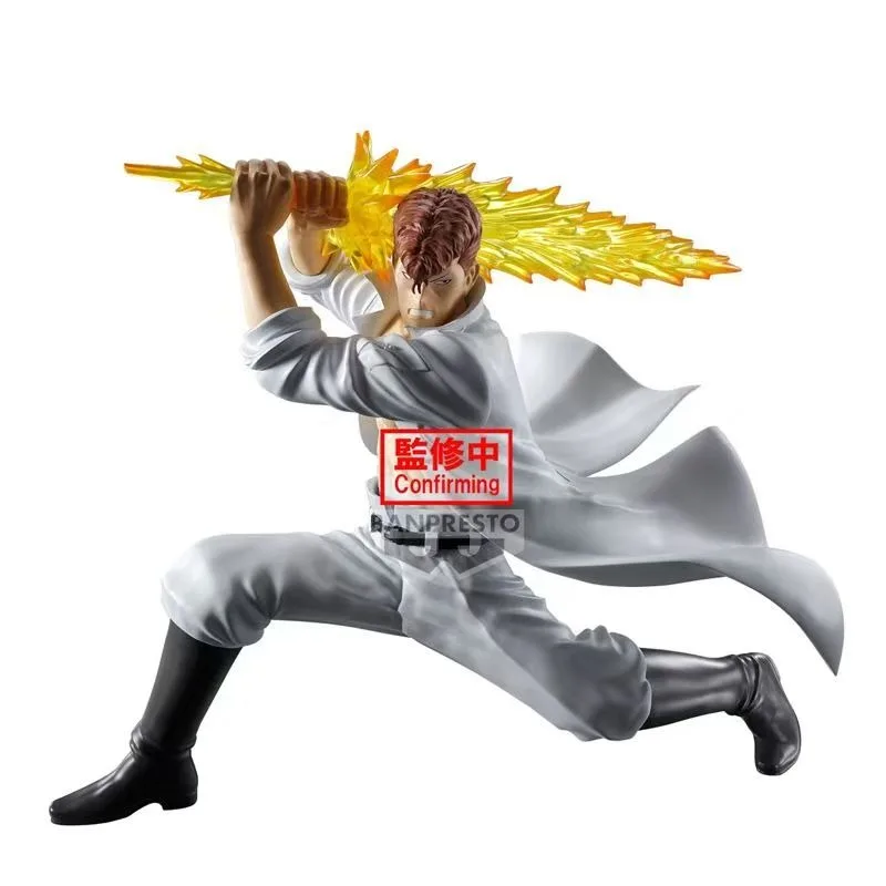 Фото В наличии: Фигурка Bandai Yuyu Hakusho Kuwabara Kazuma Ankoku Bujutsukai, аниме-модель, игрушка, украшение для рабочего стола, подарок на день рождения №4