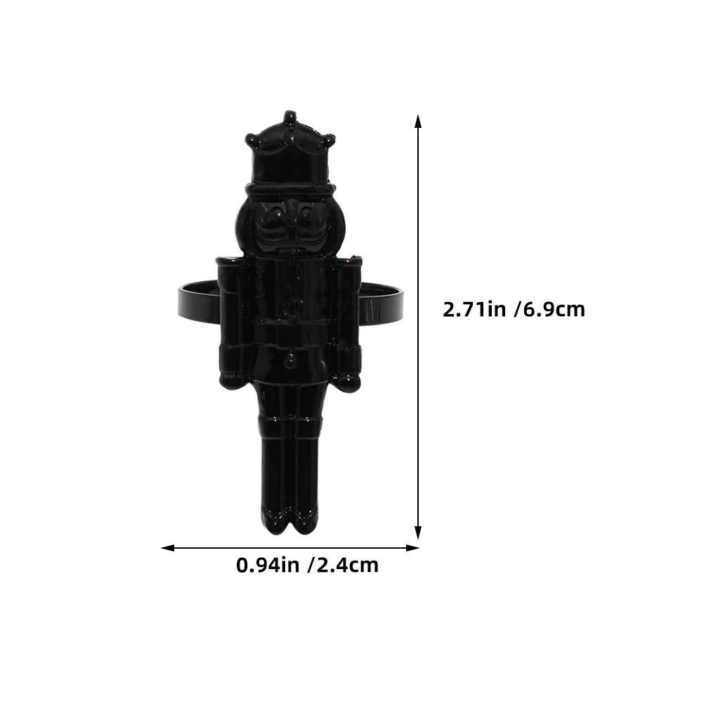 6 шт. грецкий орех солдат кнопка для салфеток кольцо Щелкунчик рождественский