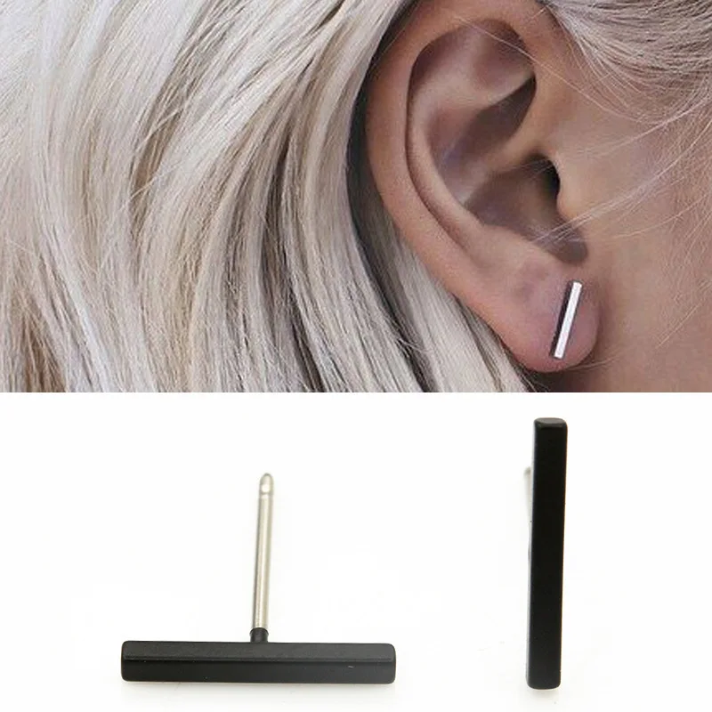 

Simple pair earrings long studs fashion all copper zigzag studs simple personality neutral studs female earings for women