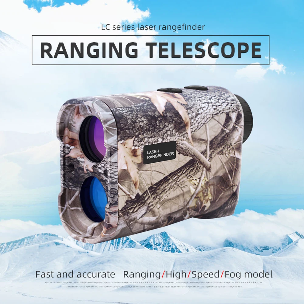 Golf Laser Rangefinder 1200m 600m Telescope Hunting Monoculars Digital Speed Meter Measure Flag-Lock Slope Sport Height Angle