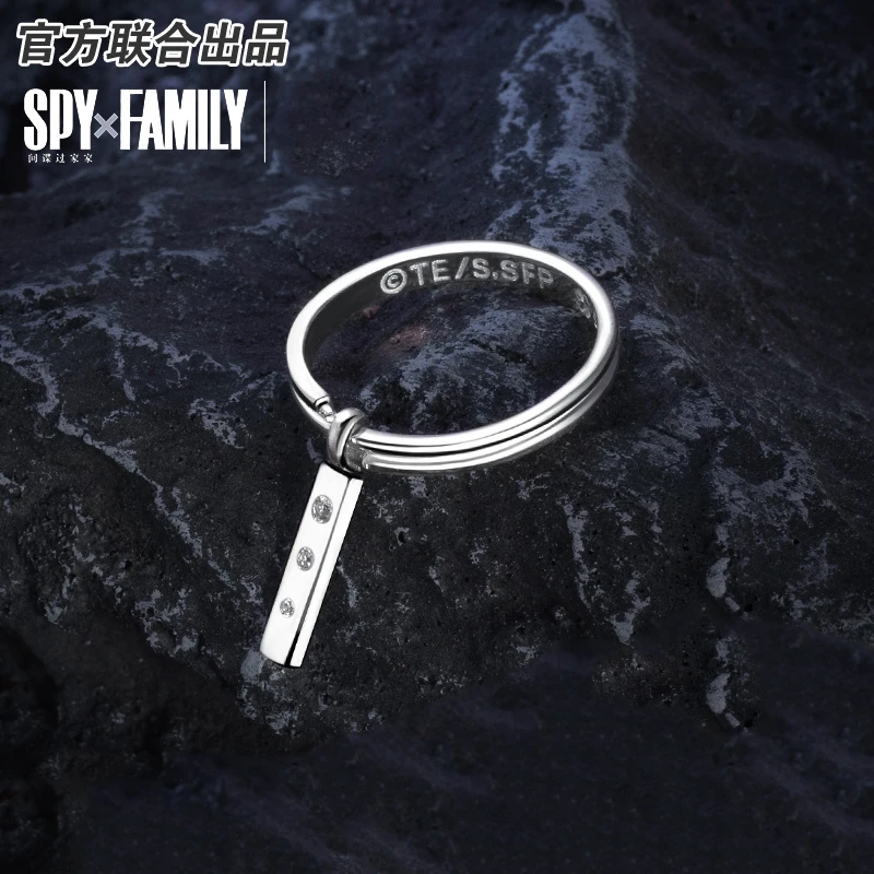 

Japan Anime SPY×FAMILY Yor Loid Forger Cosplay 925 Silver Finger Ring Jewelry Adjustable Couples Rings Accessories Gift