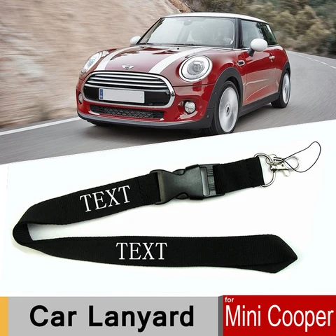 Автомобильный шнурок для ключей, держатели для идентификационных карт, ремни на шею для сотового телефона Mini Cooper One S R50 R53 R56 R60 F55 F56 R57 R58 R59 R60 MNGS08