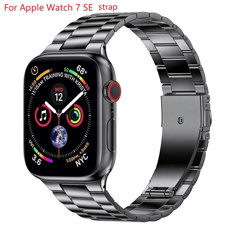 For Apple Watch Band Metal Watch Band 44Mm 42Mm 40Mm 38Mm 41mm 45Mm Stainless Steel Bracelet for iwatch 7 6 SE 5 4 3 Series