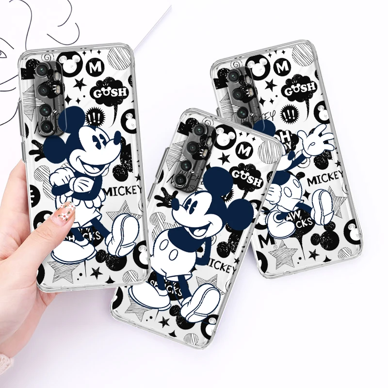 

Disney Mickey Minnie Love Phone Case For Xiaomi Mi 13 12T 12S 12X 12 11 11T 11i 10T 10 9 Pro Lite Ultra 5G Transparent Cover