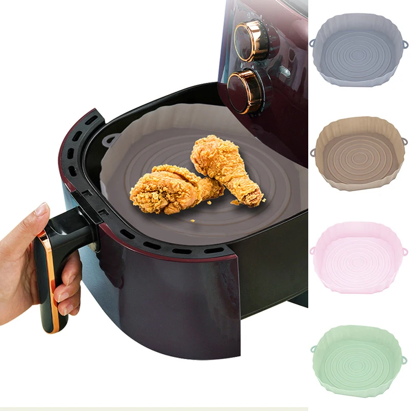 

Basket Mat Air Fryers Pad Oven Baking Tray Air Fryer Silicone Pot Silicone Pot Separator Easy Cleaning Grill Pan Accessories