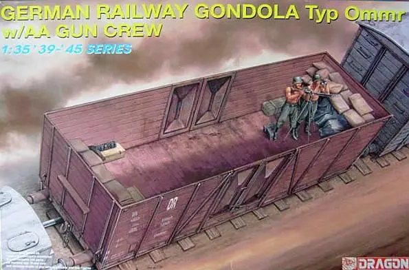 

DRAGON 6086 1/35 German Railway Gondola Type Ommr w/AA Gun Crew