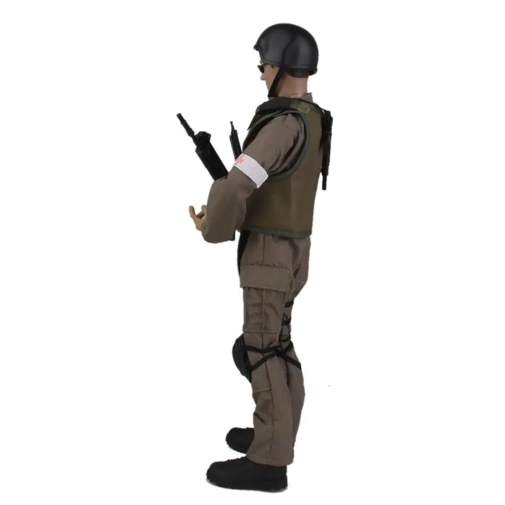 

1:6 подвижный боевой медицинский солдат с аксессуарами Playset NB04A