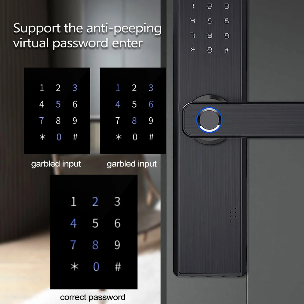 Электронный дверной замок с Wi-Fi и приложением интеллектуальный биометрический