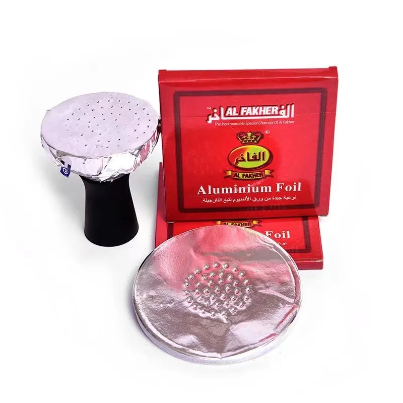

50pcs a pack of hookah with tinfoil-free perforated round aluminum foil paper Arabian hookah red box genuine hookah accessories