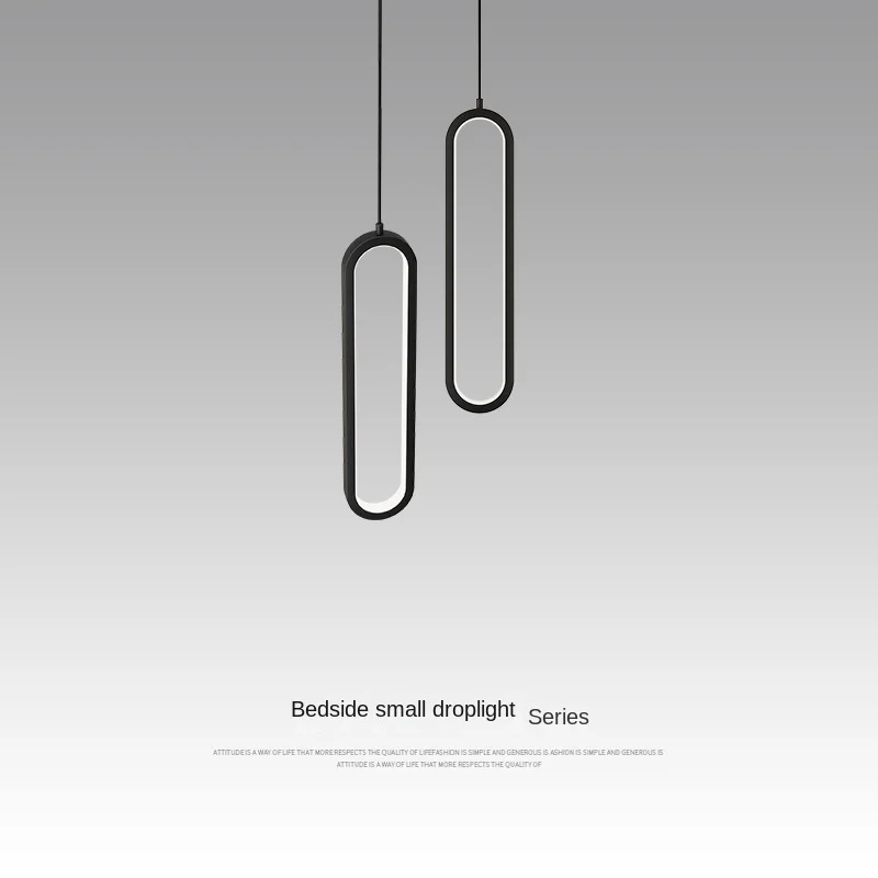 

Nordic Minimalist Bedroom Bedside Pendant Light Modern Creative Living Room Background Wall Luxury Long Line LED Chandeliers