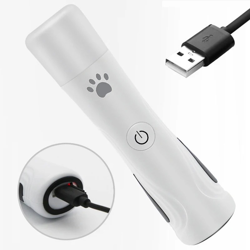 Dog Nail Grinder Pet Clipper USB Electric Painless Cats Dogs Paws Grooming Trimmer With LED Light 3-Speed Low Noise |