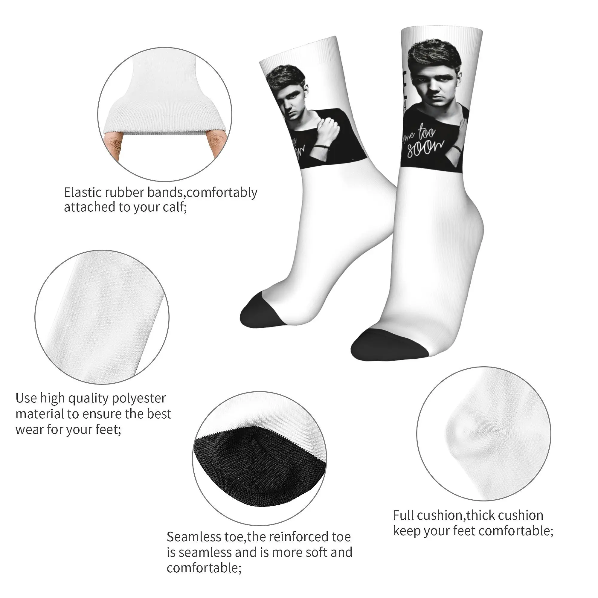 Liam Payne 1993-2024 носки с памяттю RIP товары для мужчин и женщин средней длины милые