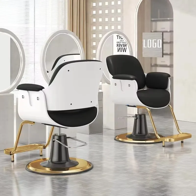 Винтажное кресло для красоты классическое ретро-парикмахерское черное