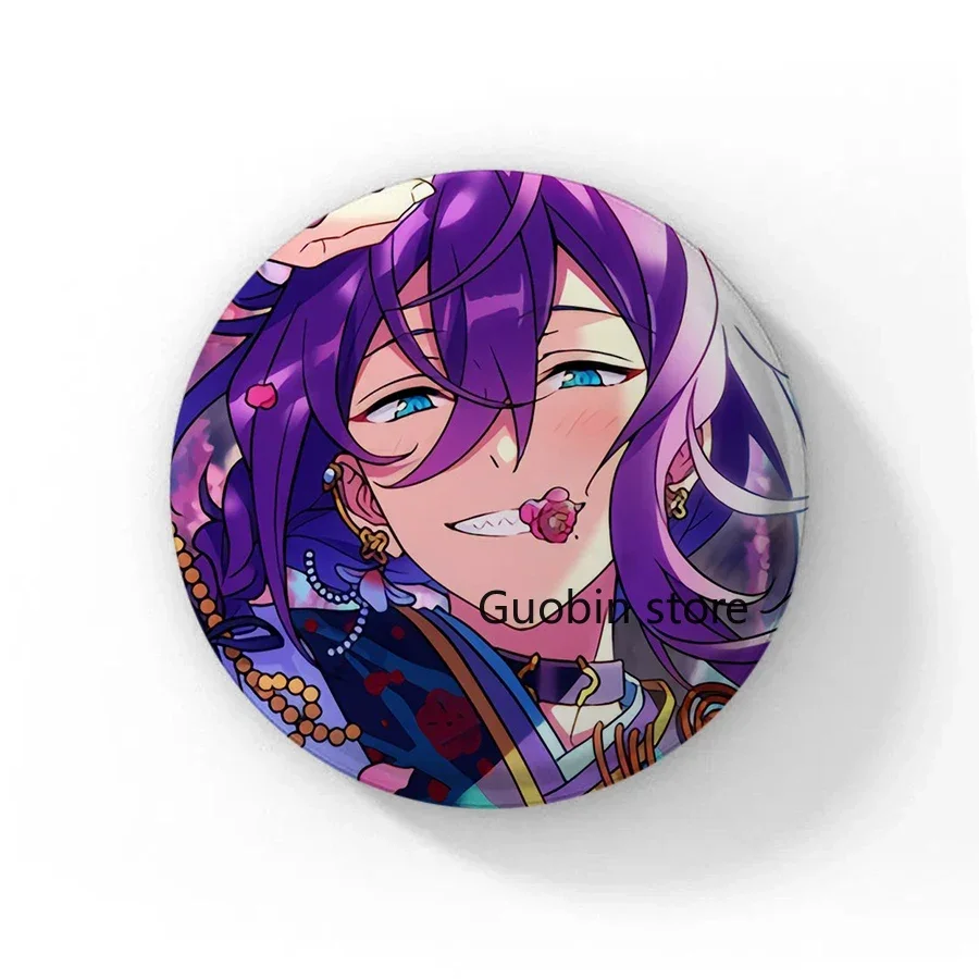 

58 мм популярная игровая брошь со звездами, булавка идол Лев Цукинага Кохаку Оukawa, значки, круглые булавки для геймера, коллекционные фанаты, подарок