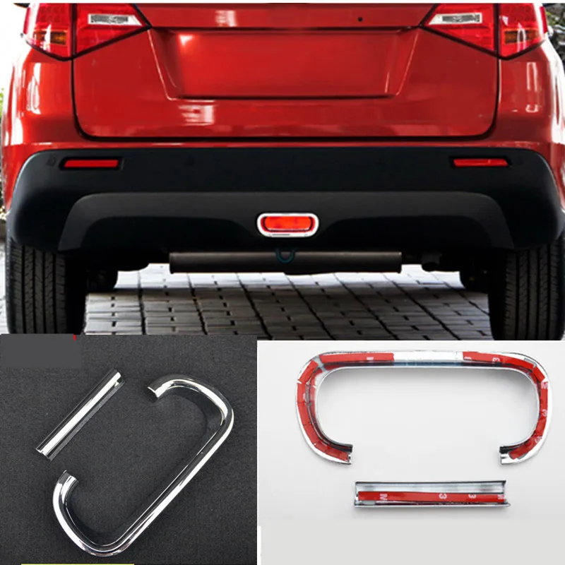 

2Pcs/set ABS Chrome Car Back Tail Brake Light Lamp Frame Cover Trim Car Styling Fit For Suzuki Vitara 2016-2019 2020 2021 2022
