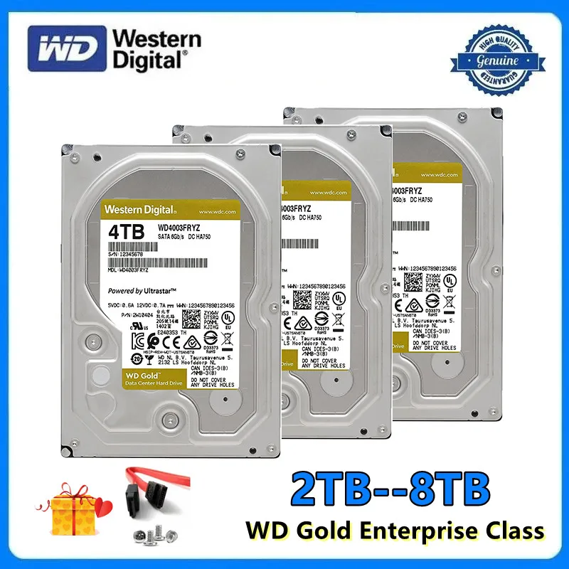 Жесткий диск Western Digital WD Gold, 4 ТБ, 6 Тб, 8 ТБ, Enterprise ...