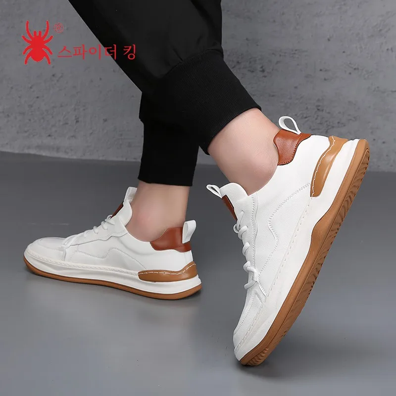 Spider King White Shoes Popular Men's 2024 New Trendy High end Spring and Autumn Summer Breathable Casual Sneakers