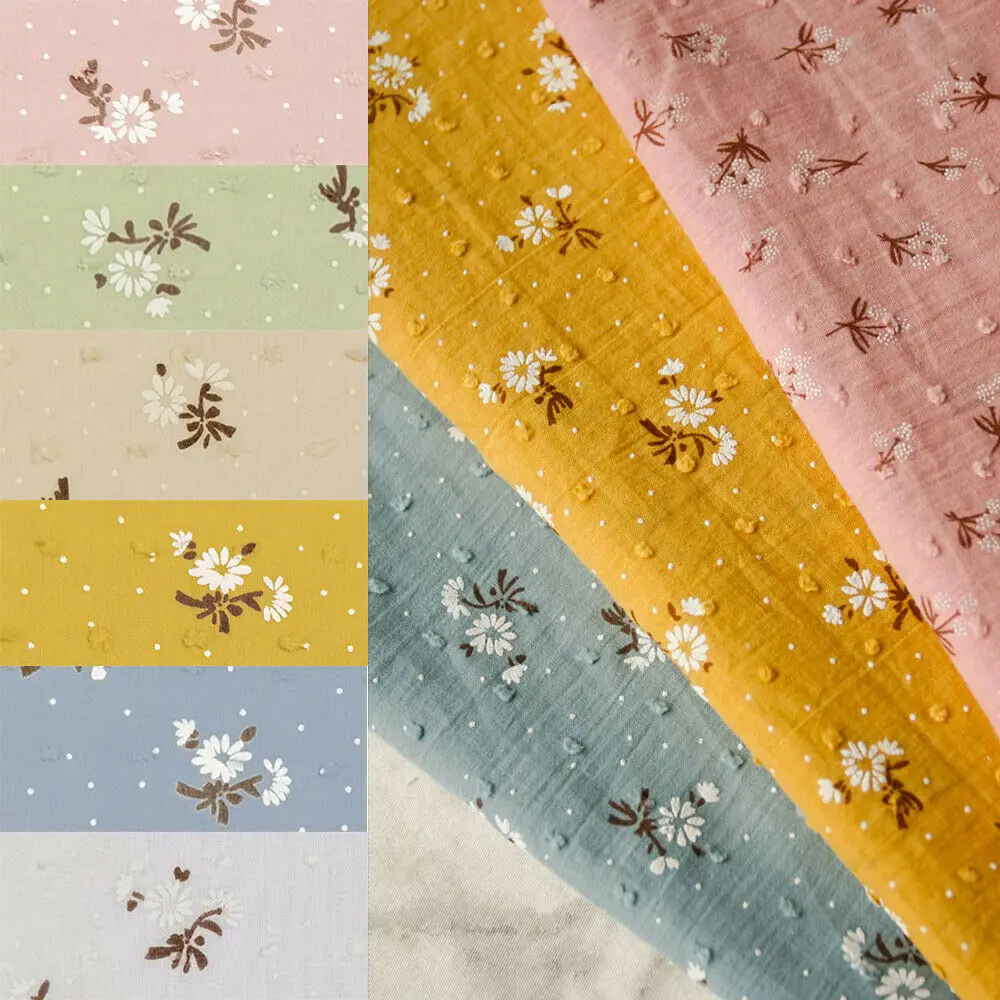 Летняя Тонкая Муслиновая Ткань 90x135 См Пенопласт С Принтом Marguerites Мягкая