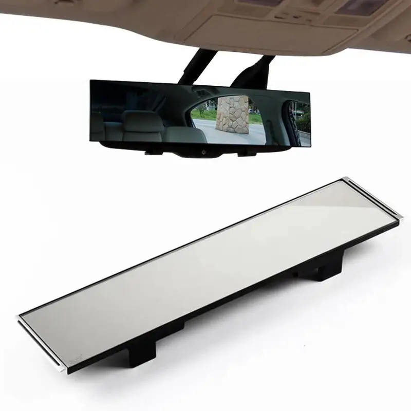 

Увеличенное зеркало заднего вида для автомобиля с зажимом На панорамном зеркале заднего вида широкоугольное Автомобильное Зеркало HD прозрачный оттенок антибликовое зеркало заднего вида