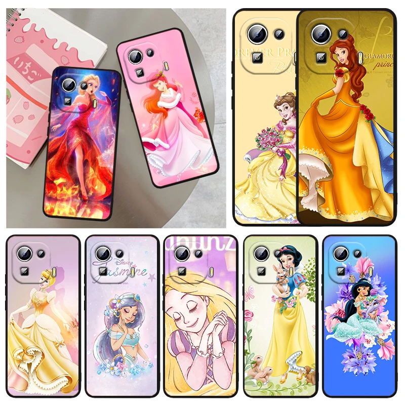 

Princess Fashion Disney Silicone Cover For Xiaomi Mi 12X 12 11 11T 11i 10T 10 Pro Lite Ultra 5G 9T 9SE A3 Black Phone Case