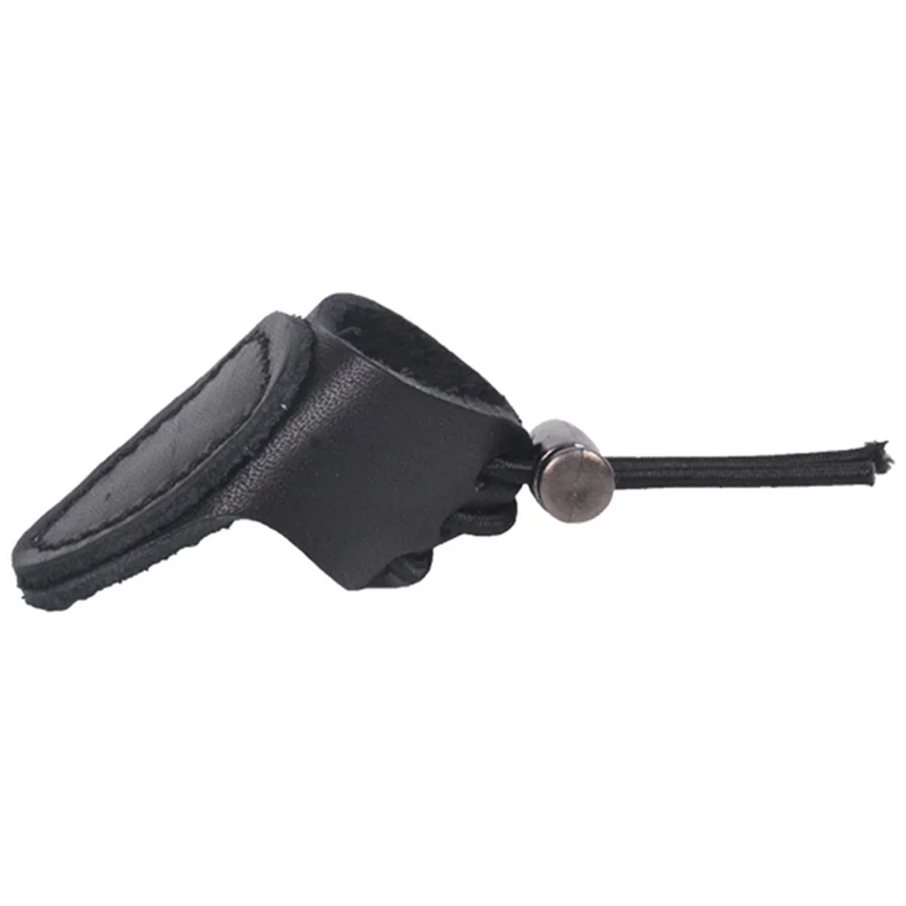 

2023 New Thumb Ring Finger Guard Black/brown Cowhide Finger Guard Tab Glove Bow Protection Leather 2pcs 4.5x2.5cm