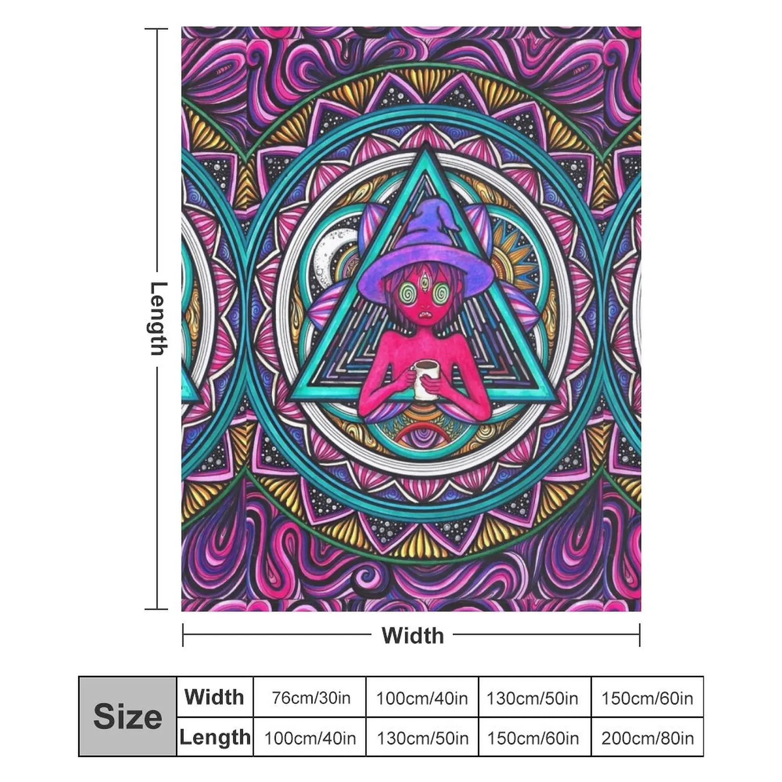 Триппи Кланси мандала плед флис