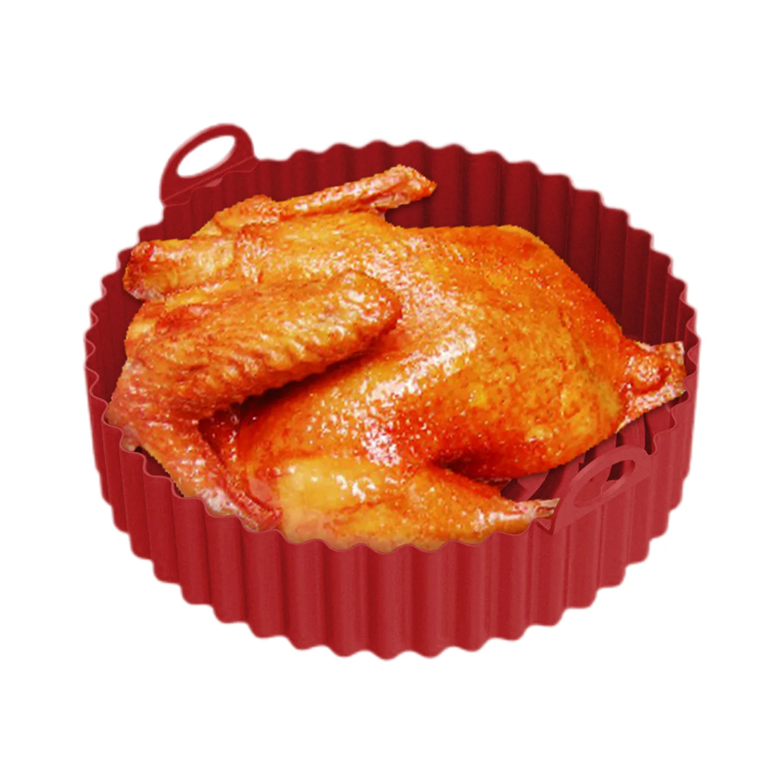 

Silicone Reusable Air Fryer Silicone Baking Tray Food Safe Air Fryer Silicone Basket With Handle Non-Stick Air Fryers Oven