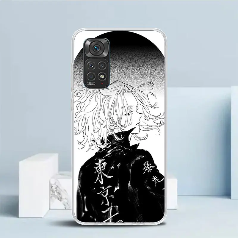 Черный чехол для телефона в стиле аниме Tokyo Aevengers Xiaomi Redmi Note 13 14 12S 12 11S 11 11T 11E Pro Plus 10S