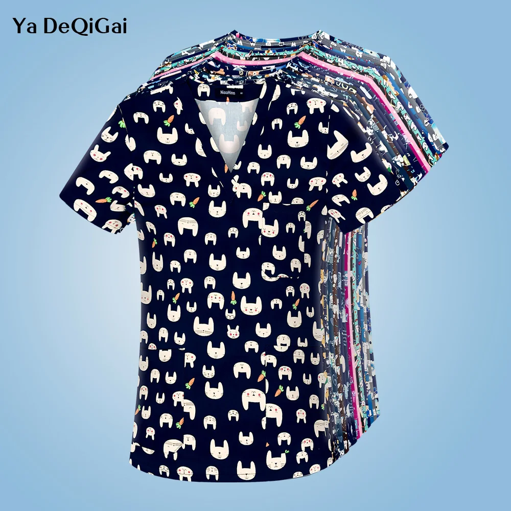 Топы для кормления с клиническим принтом мужские скрабы лабораторная блузка